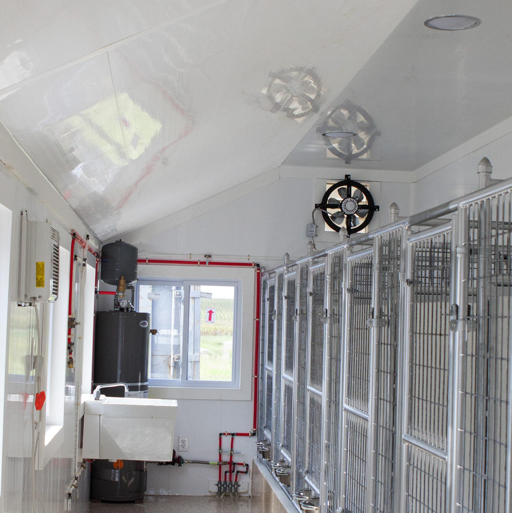 Dog Kennels for Trainers with Cathedral Ceiling