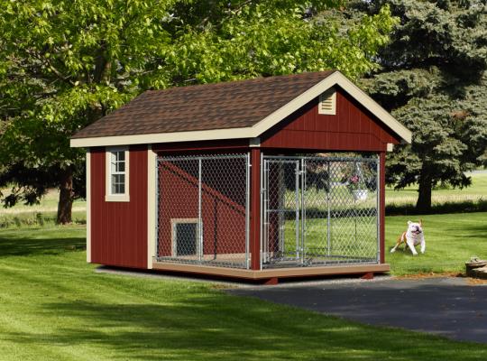 8x12 quality dog kennel red 0