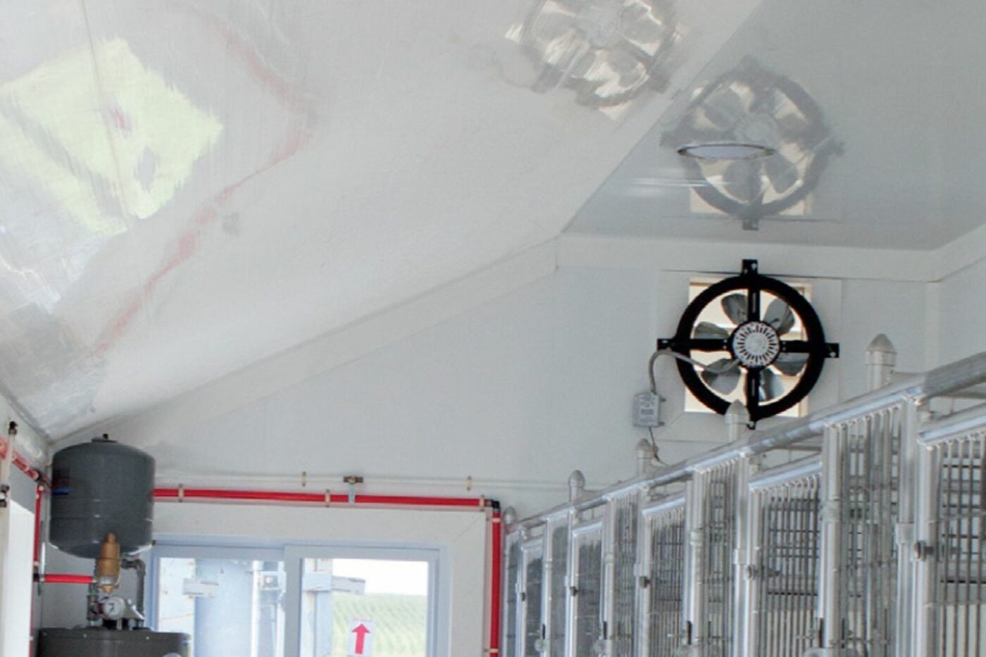 cathedral ceiling- dog kennel options and features