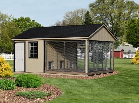 insulated dog kennels and runs 12x18 triple trad