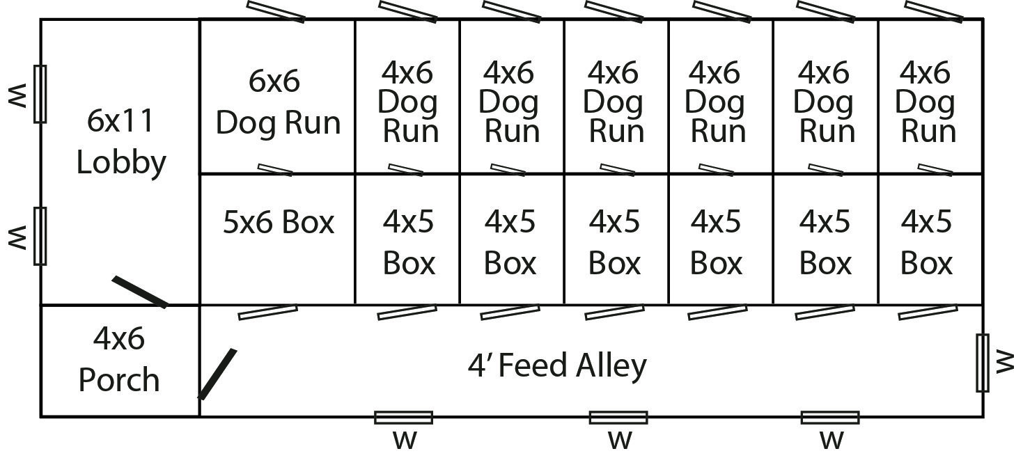 dog kennels for breeders 15x36 7 run kennel