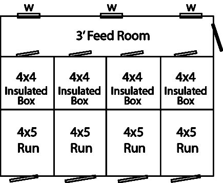 12x16 dog kennel floor plan