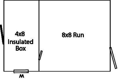 8x12 quality dog kennel floor plan