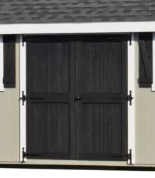 dog kennel shed double doors