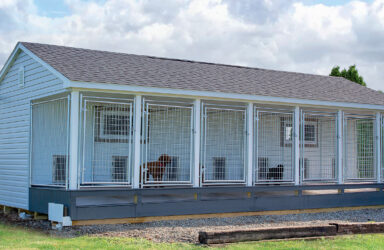 14x28 kennel front