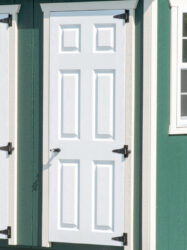 6-Panel White Entry Door