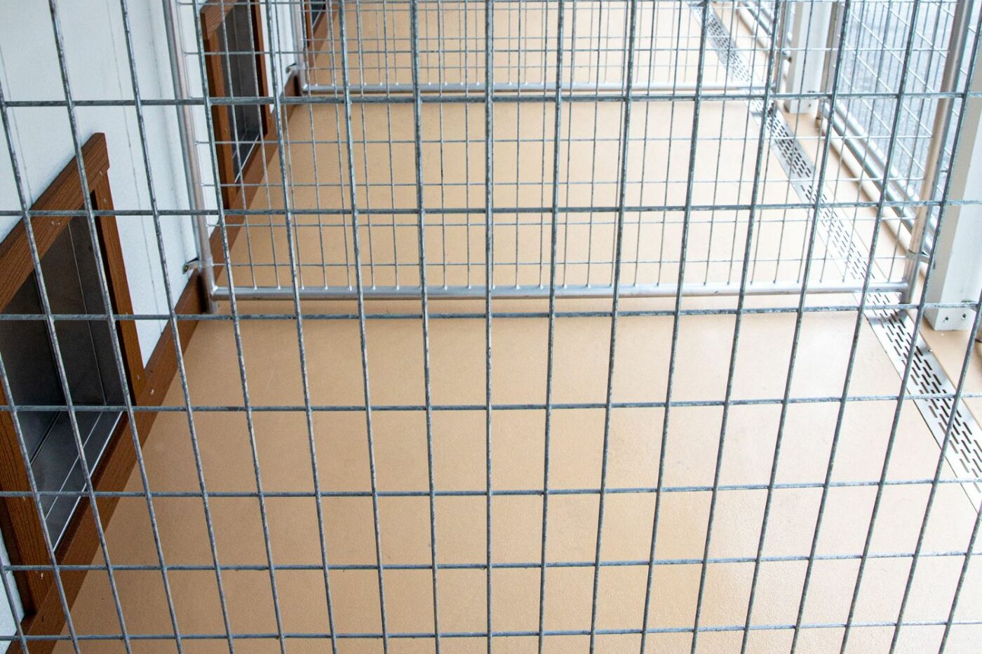 poly urea coated run floor -dog kennel fencing and flooring