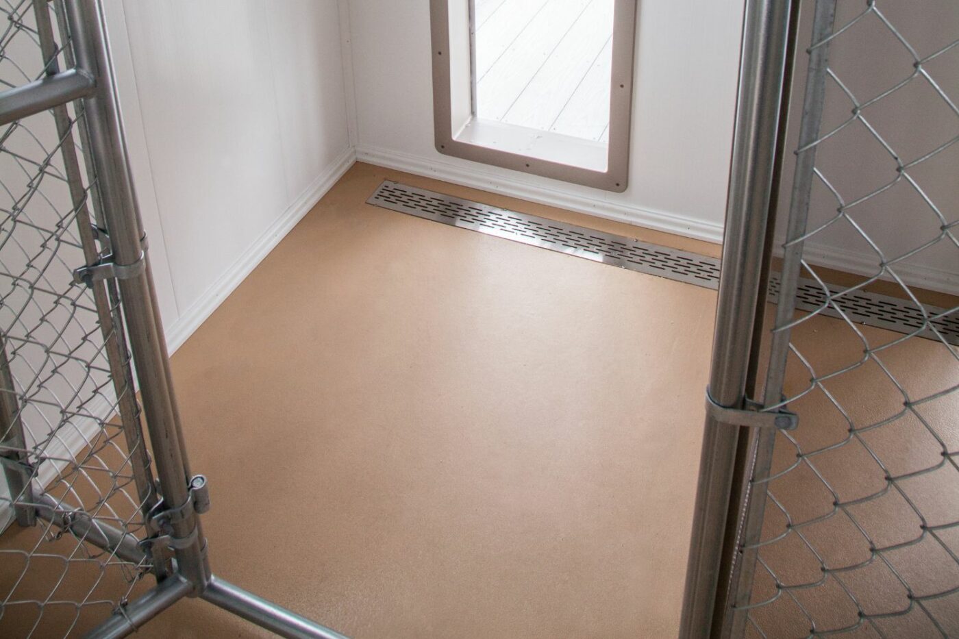 dog kennel options and features- polyurea flooring