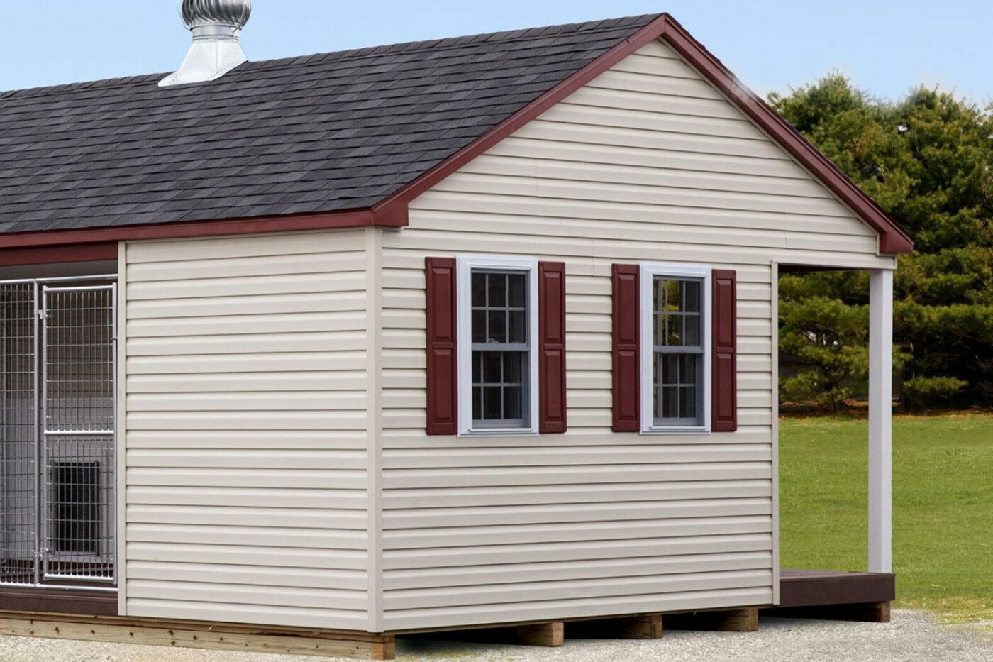 vinyl siding -  dog kennel siding and roofing 